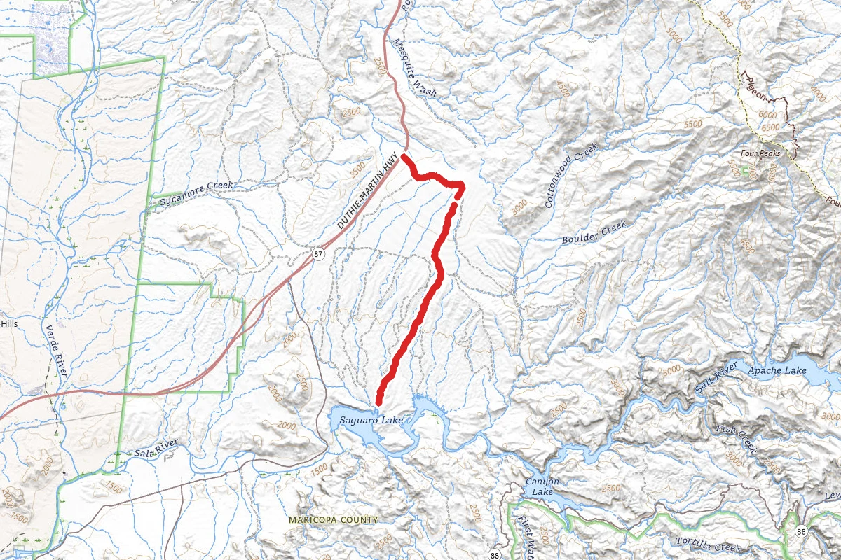 Butcher Jones to the Beeline OHV Route