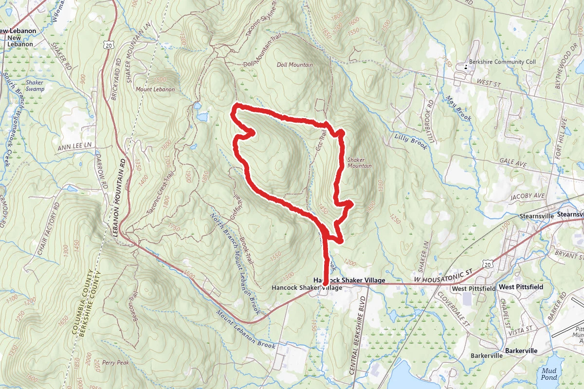 Shaker Mountain Loop via Shaker Trail