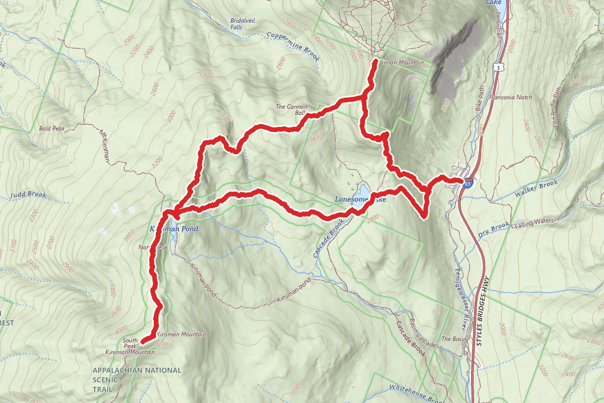 North Kinsman, South Peak and Cannon Balls Loop Trail