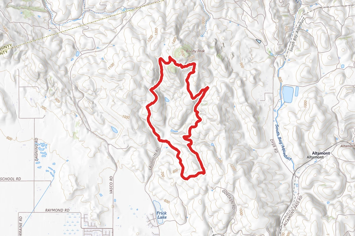West Side Loop to Brushy Peak and Laughlin Loop Trail
