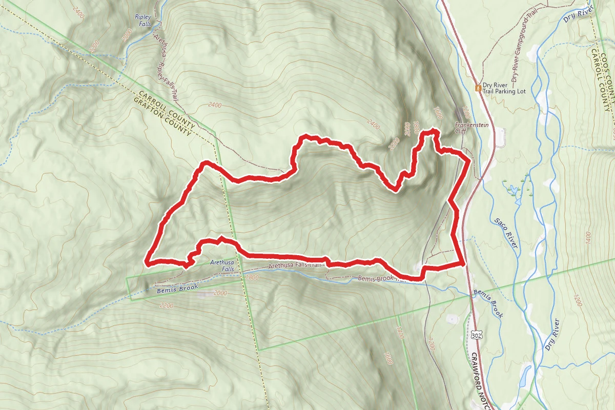 Arethusa Falls and Frankenstein Cliff Trail