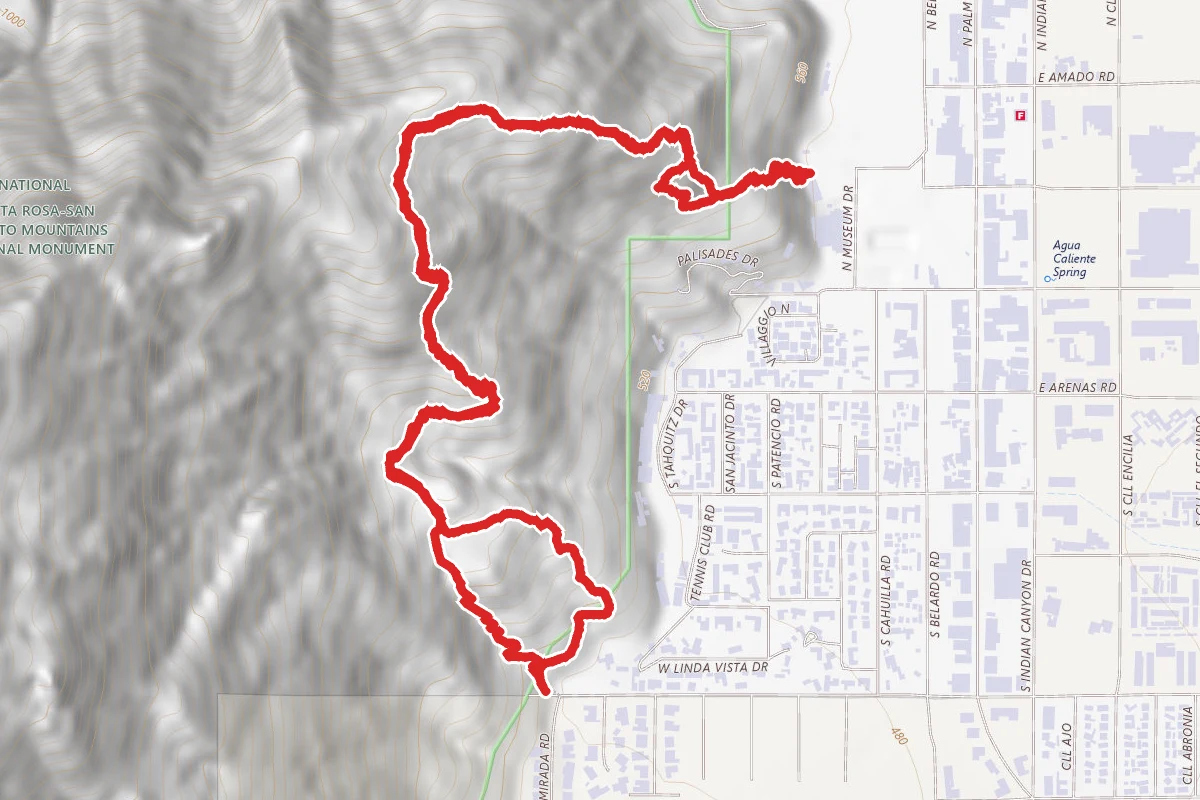 North Lykken Trail to Palm Springs Art Museum
