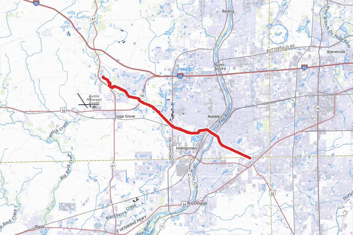 Virgil Gilman Nature Trail via Sugar Grove