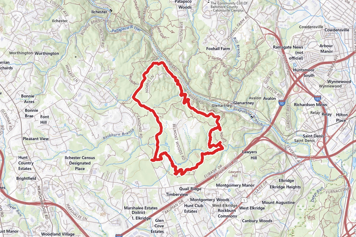 Morning Choice, Cascade Falls, Ridge, Rockburn Branch, Hop the Snake and Nacho Trail Loop