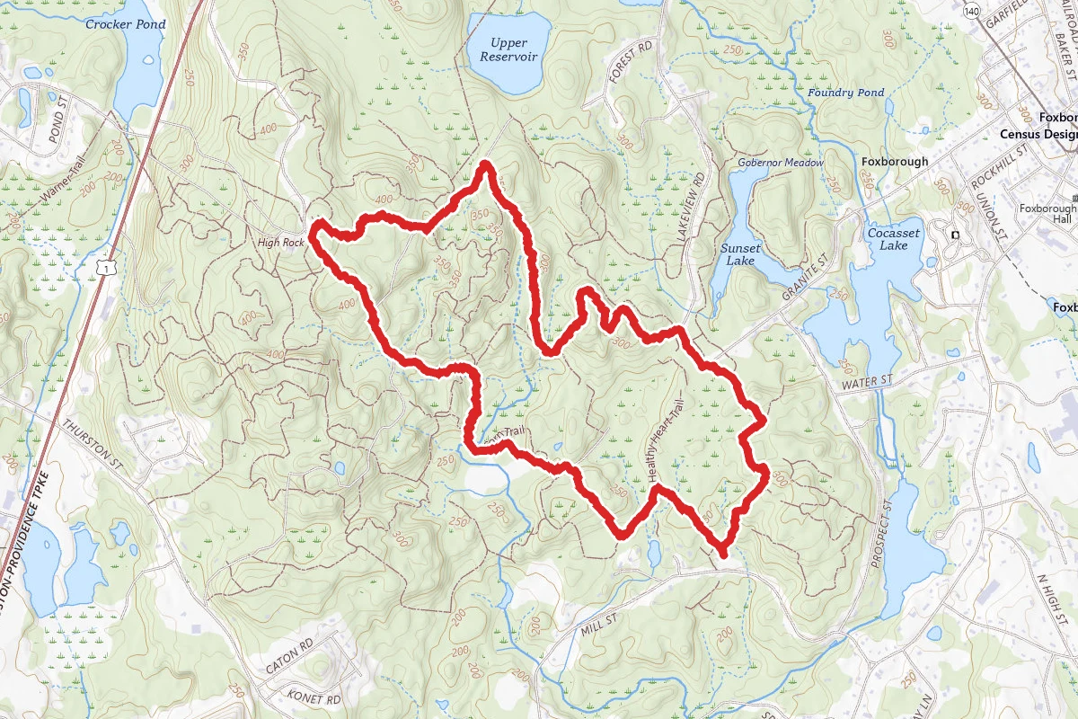 Wolf Meadow Road to High Rock to Dan's Trail Loop