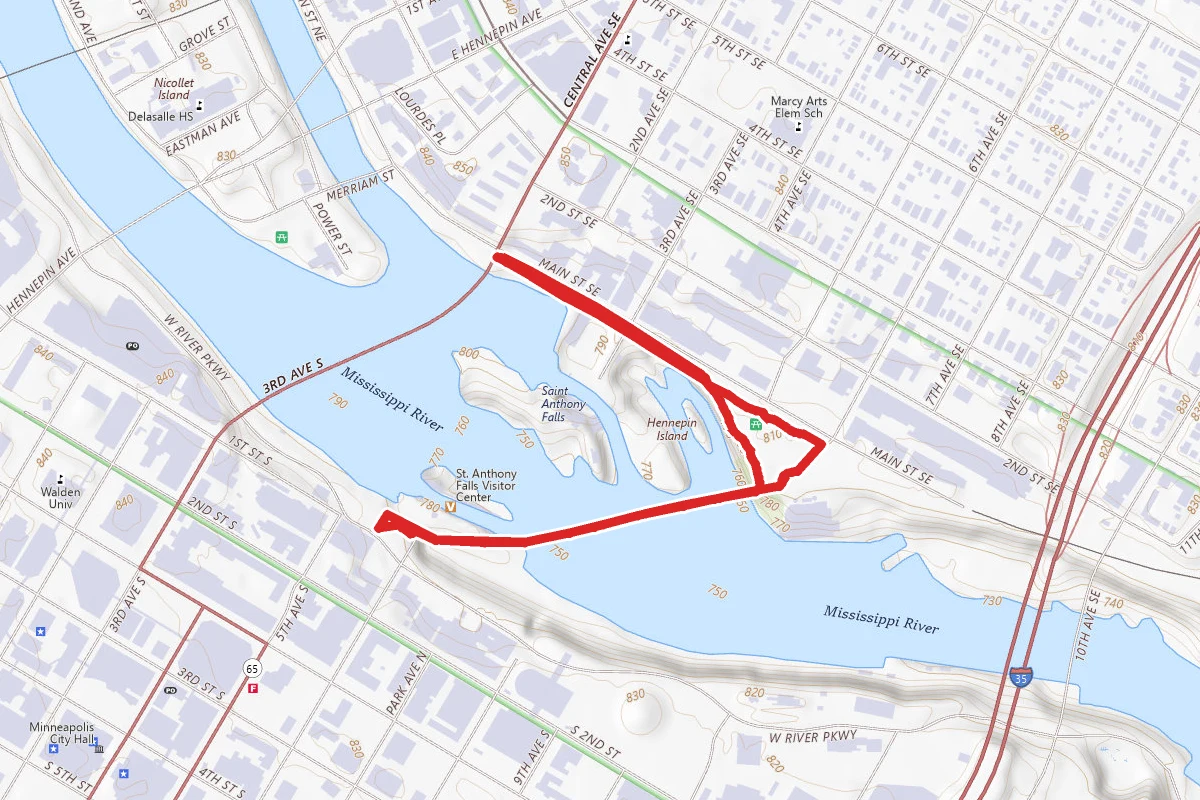 St. Anthony Falls Heritage Trail and Pillsbury Islands