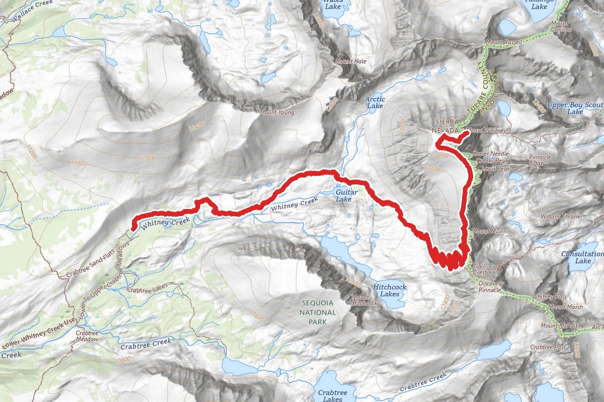 John Muir Trail: Guitar Lake to Mount Whitney