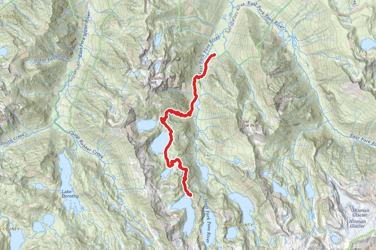 Big Heart Lake via West Fork Foss Lakes Trail