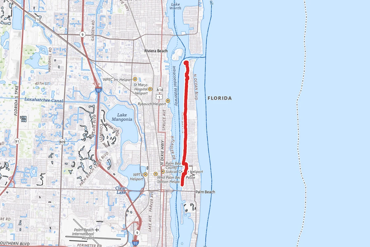 Lake Trail, Palm Beach (Trail of Conspicuous Consumption)