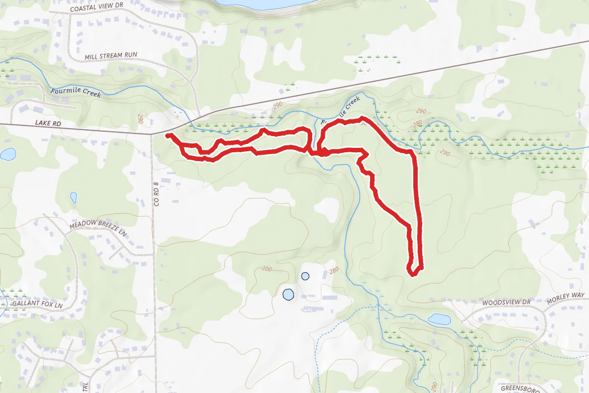 Four Mile Creek Blue and Red Loop