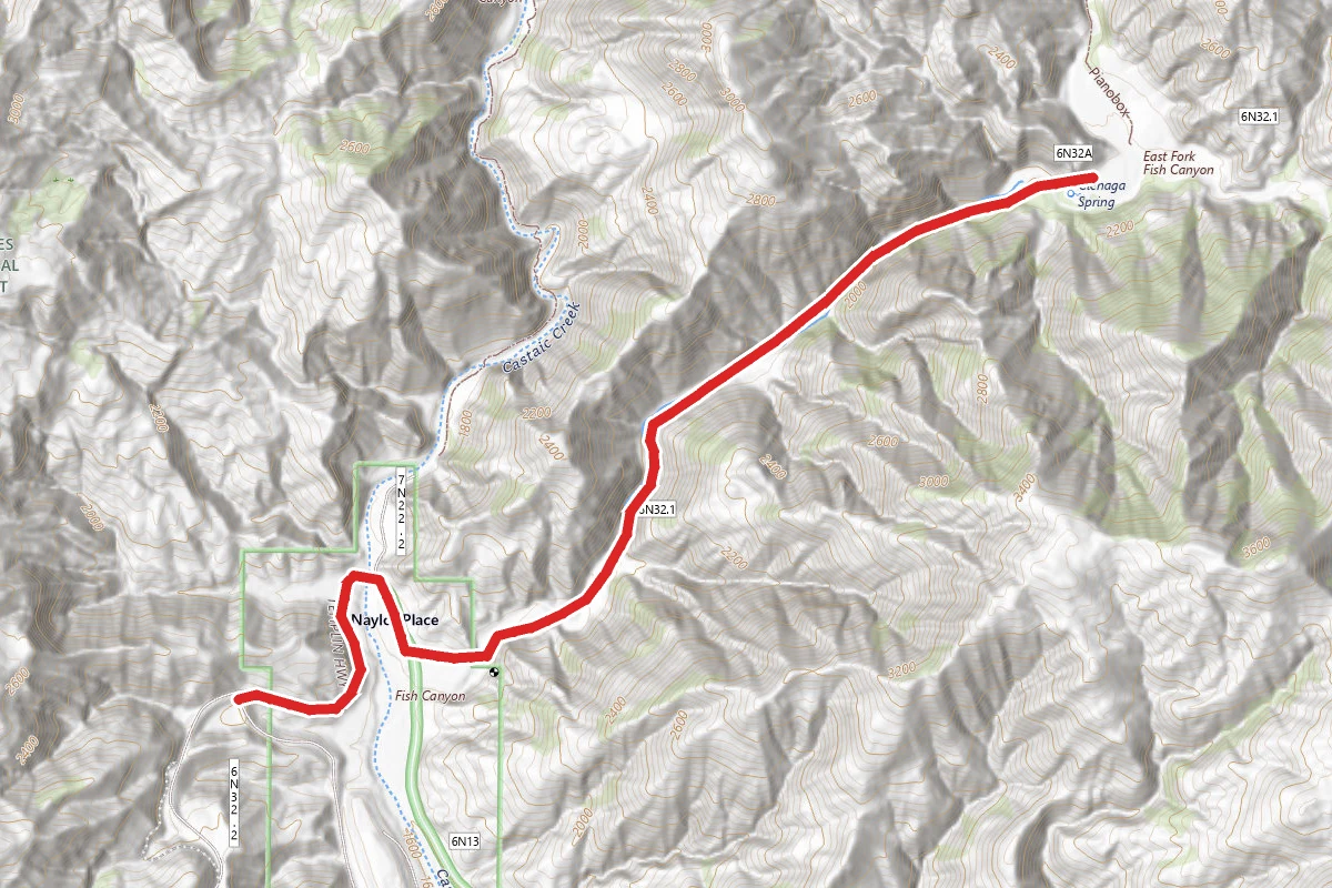 Fish Canyon to Fish Canyon Narrows and Cienaga Campground