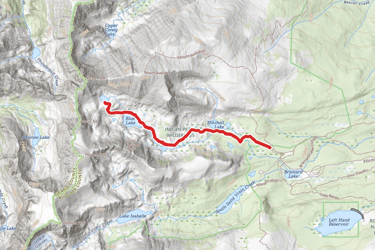 Blue Lake and Little Blue Lake via Mitchell Lake Trail
