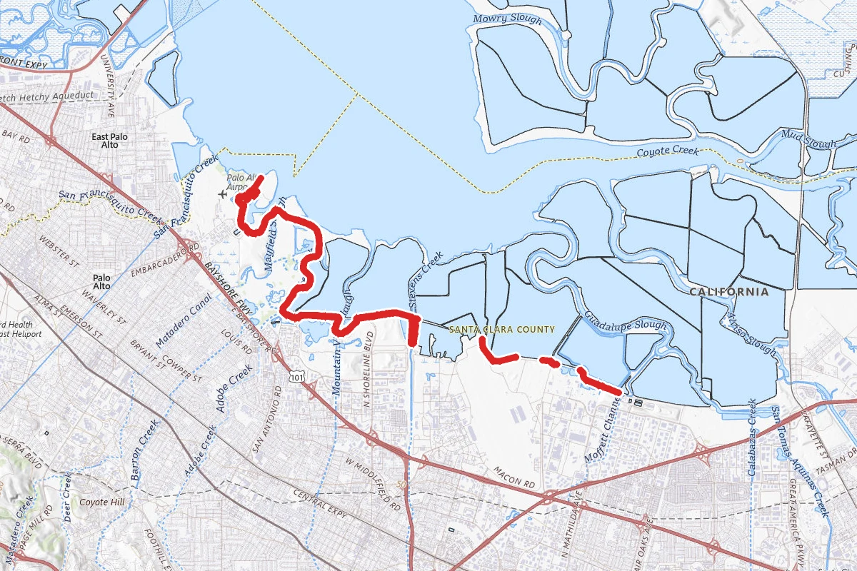 San Francisco Bay Trail - Sunnyvale to Sand Point