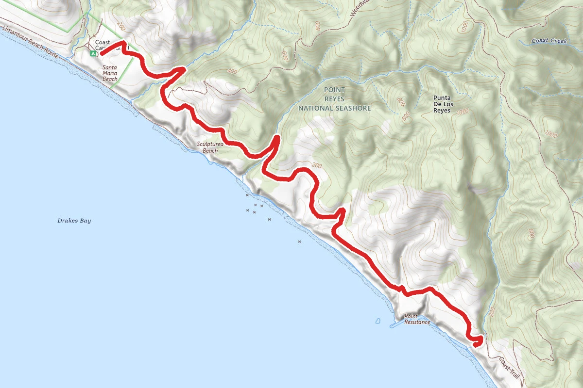 Coast Camp to Kelham Beach via Coast Trail