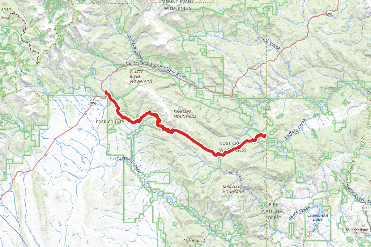 Kenosha Pass to Lost Creek Wilderness