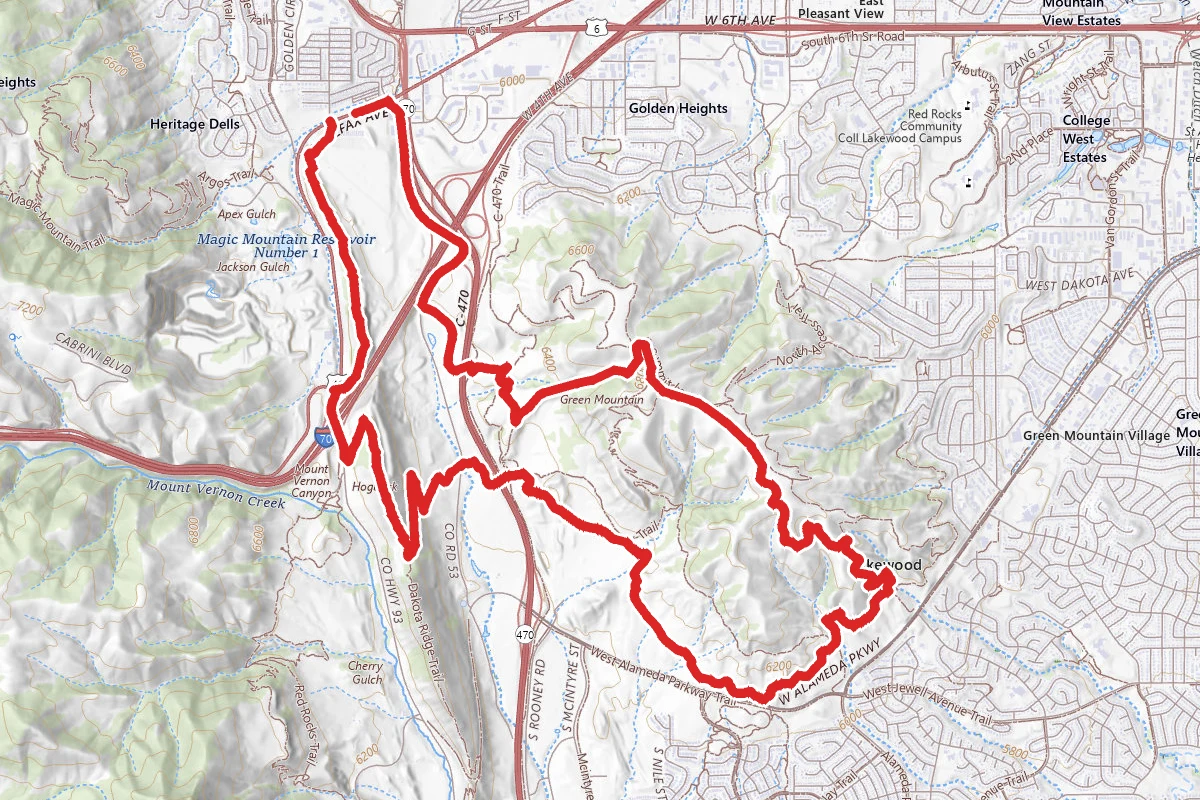 Green Mountain, Hayden Trail, and Rooney Valley Trail
