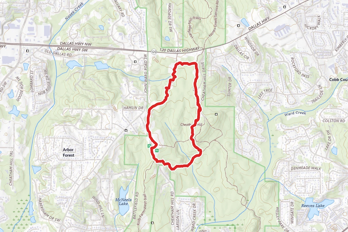Old John Ward Connector Trail and Cease Fire Trail