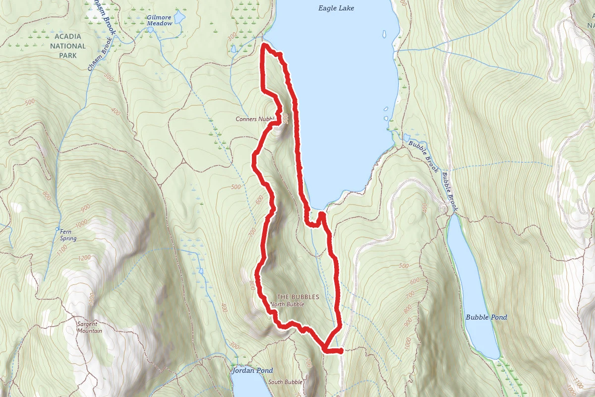 Jordan Pond Carry to Eagle Lake and Bubbles Trails Loop