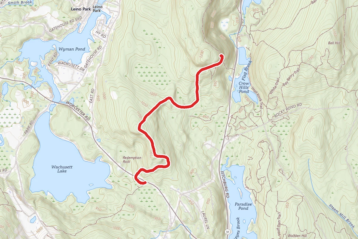 Redemption Rock to Crow Hill via Midstate Trail