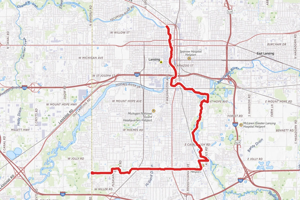 Lansing River Trail to South Lansing Pathway