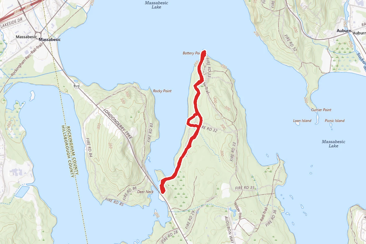 Fire Road 31 to Lake Massabesic