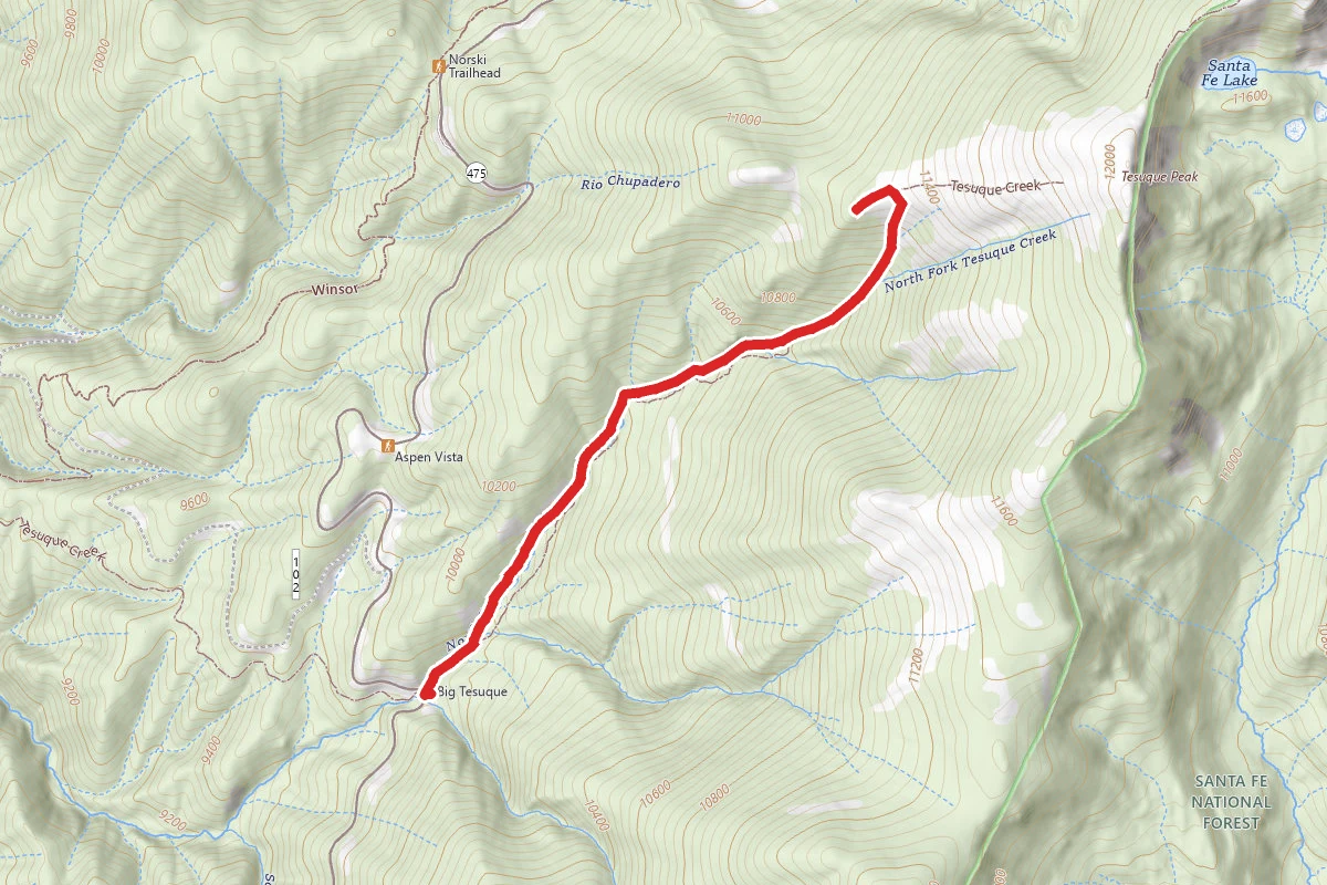 Tesuque Creek North Fork Trail