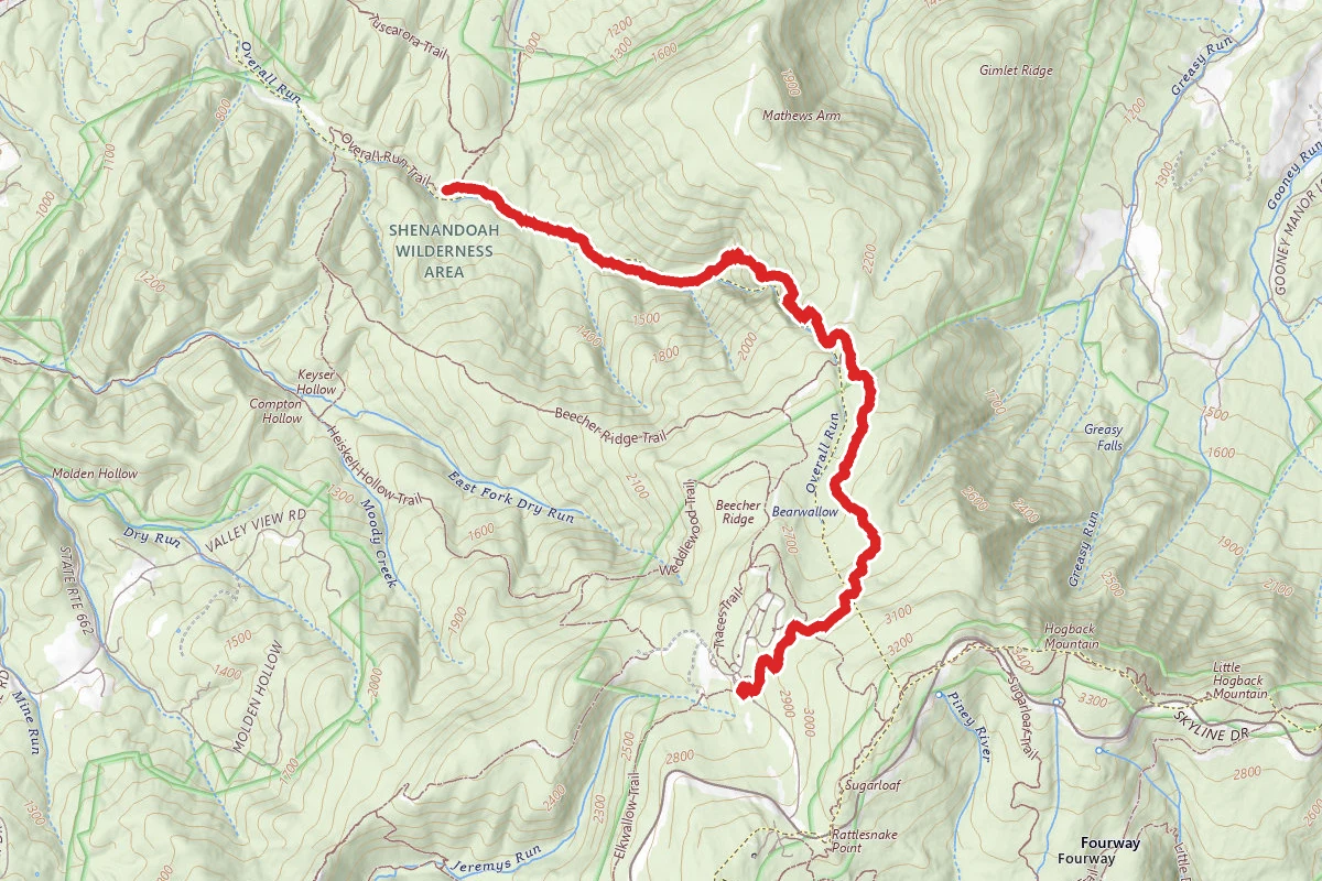 Tuscarora and Overall Run Trail