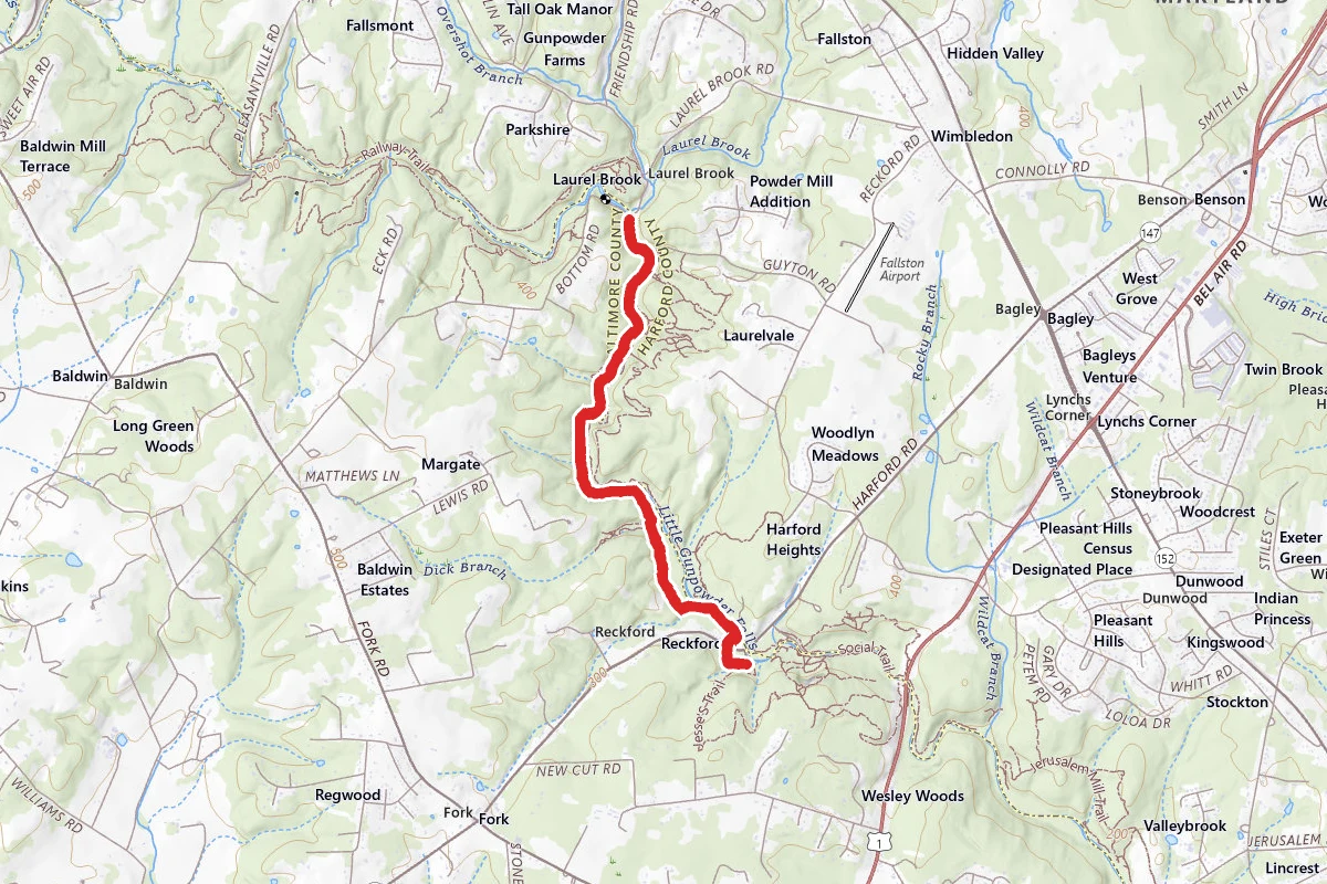 Little Gunpowder Trail to Bottom Road