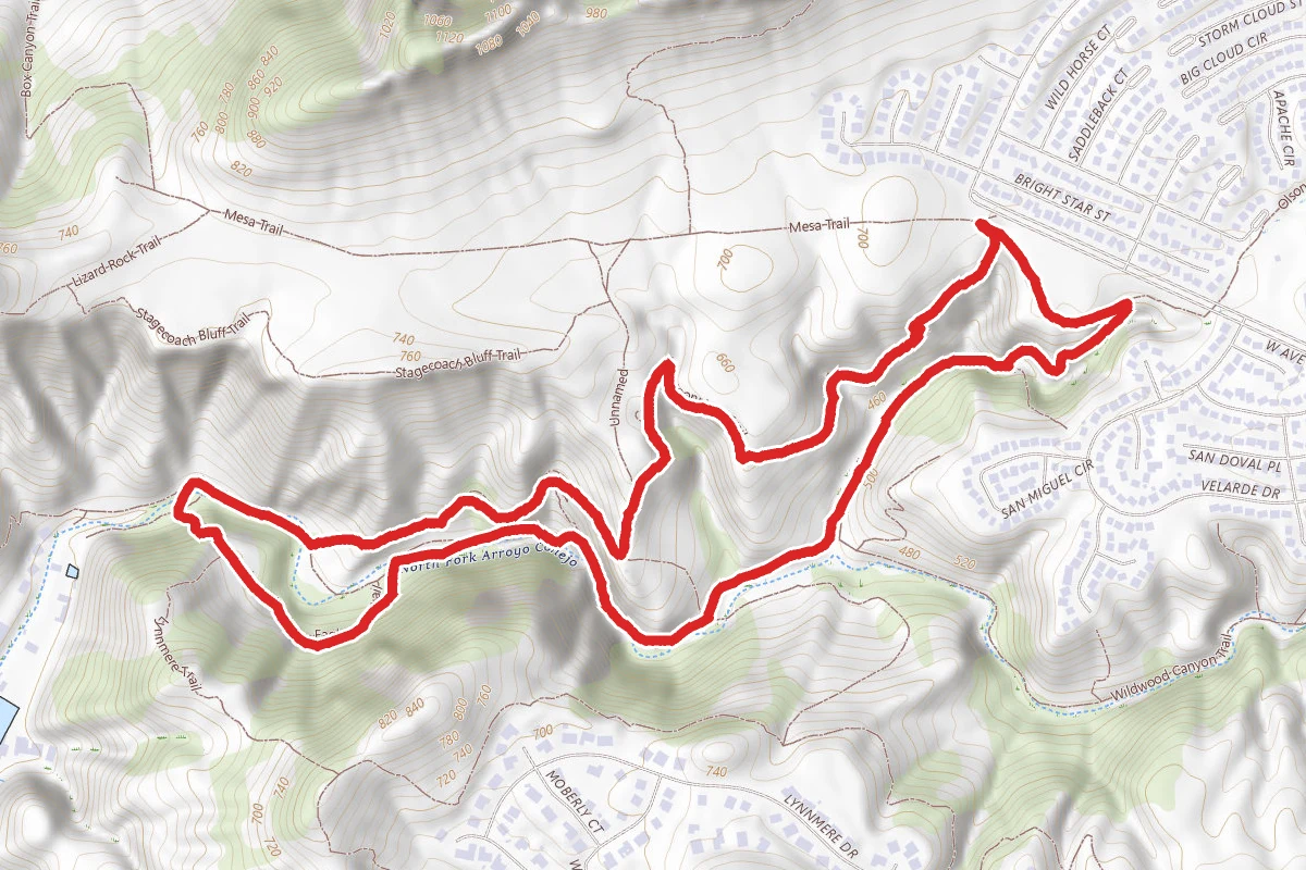 Moonridge Trail, TePee Trail, Eagle Point, Wildwood Canyon, Paradise Falls, Indian Creek Trail