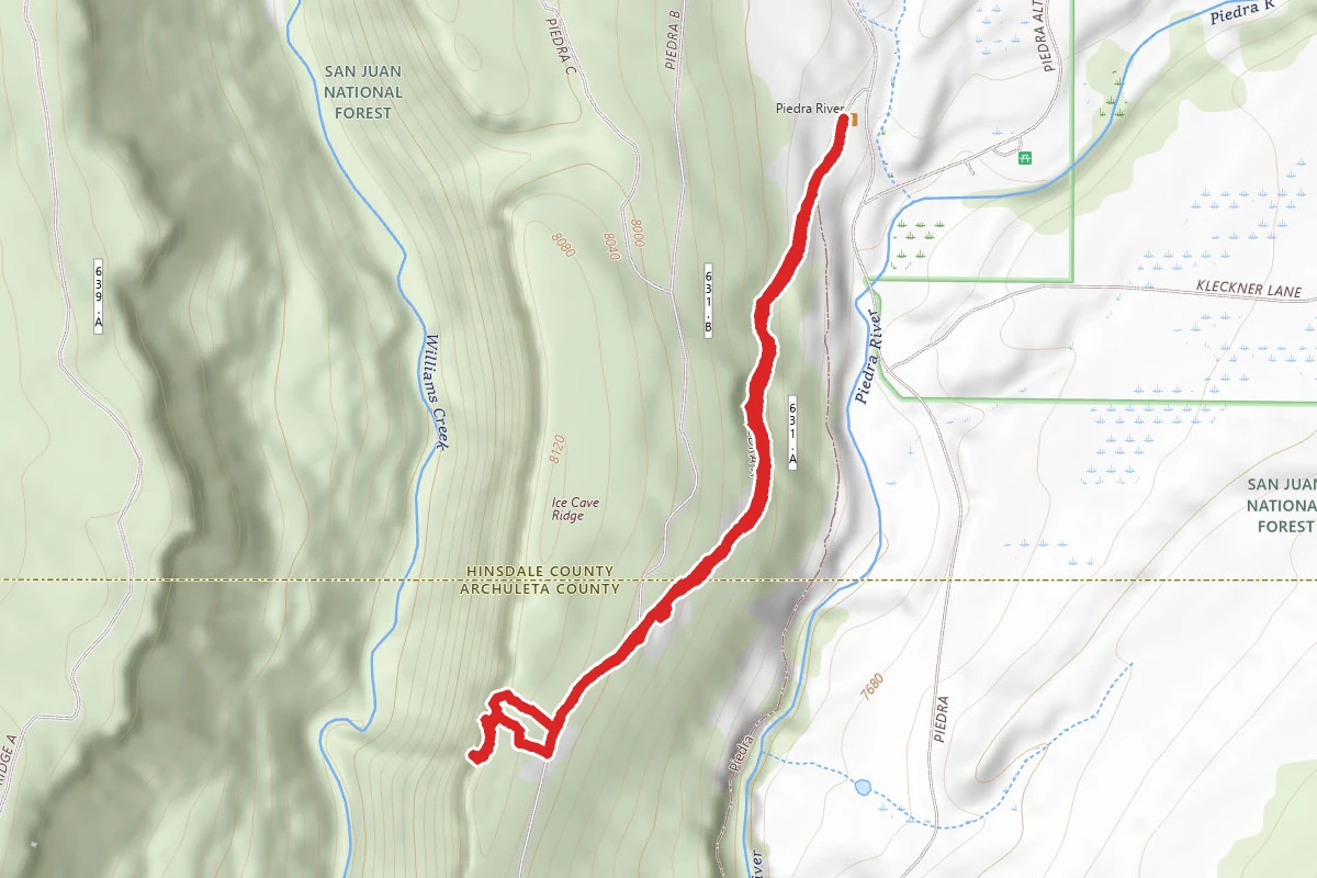 Piedra Ice Fissures Trail