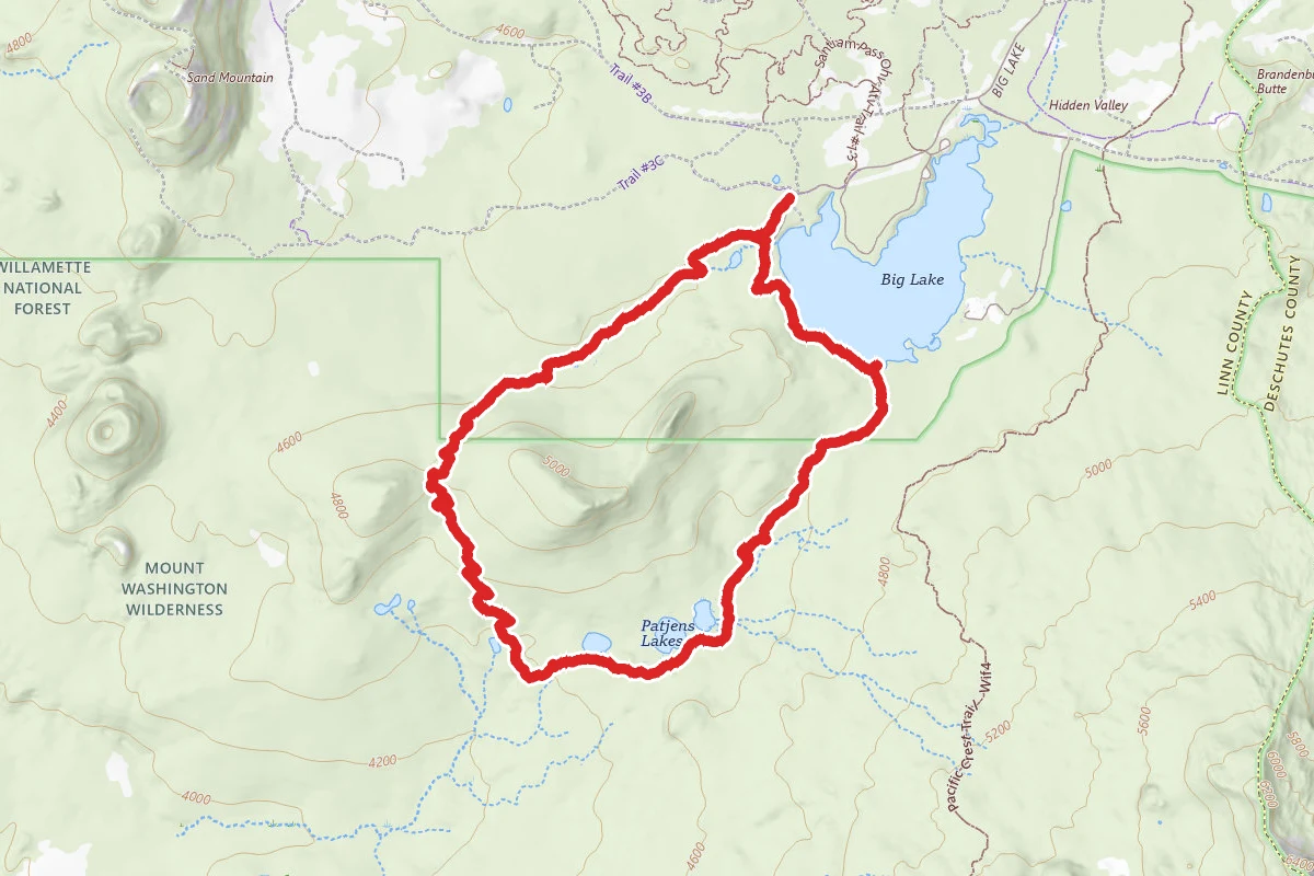 Patjens Lakes Loop Trail