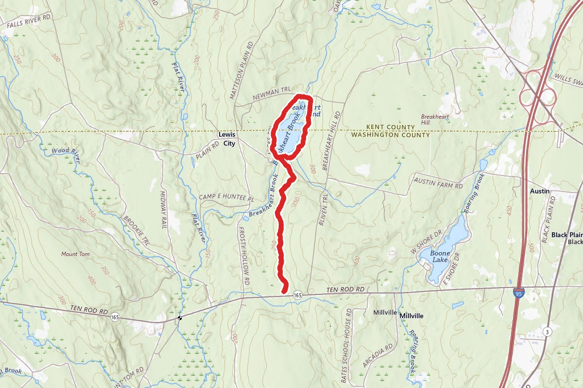 Ten Rod Road to Breakheart Pond