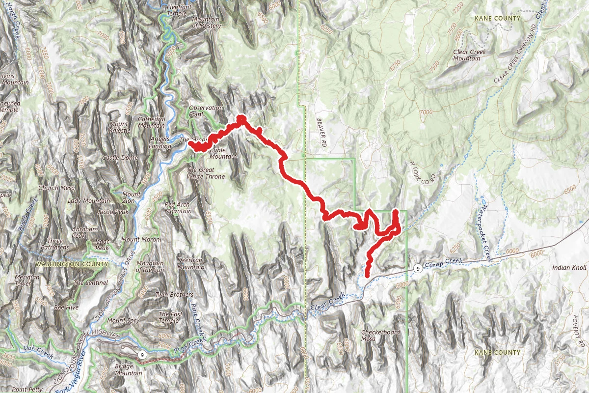 East Rim Trail Southern Trailhead