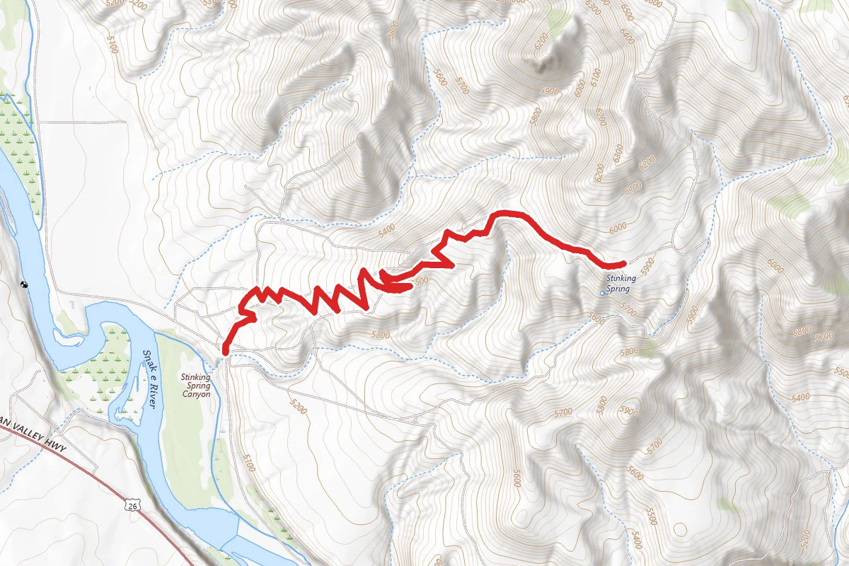 Sidewinder Trail to Stinking Springs