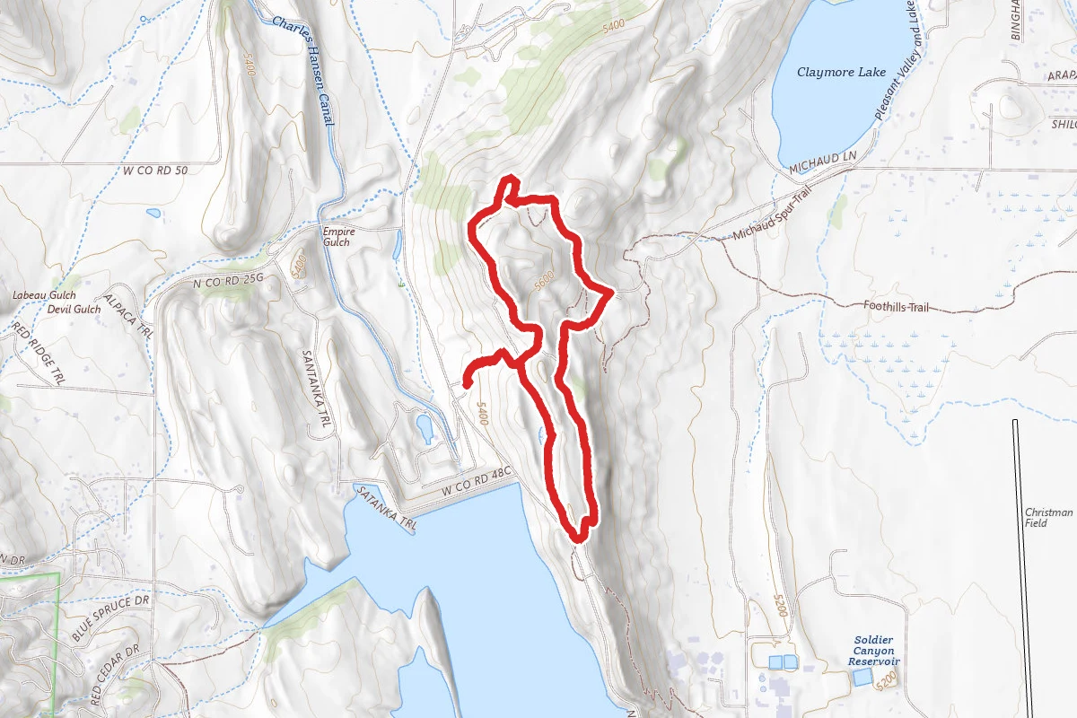Reservoir Ridge Trail to Foothills Trail Loop