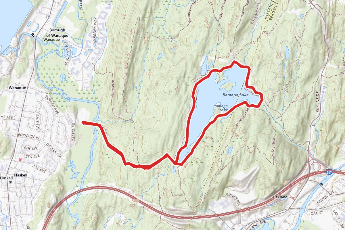 Ramapo Lake Cannonball Loop Trail
