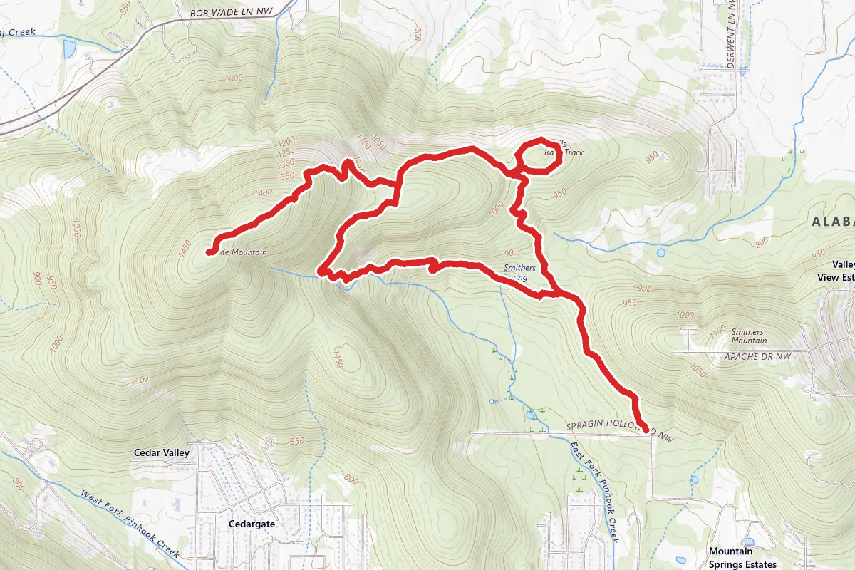 Wade Mountain Loop via Devil's Racetrack Trail and Rockwall Trail