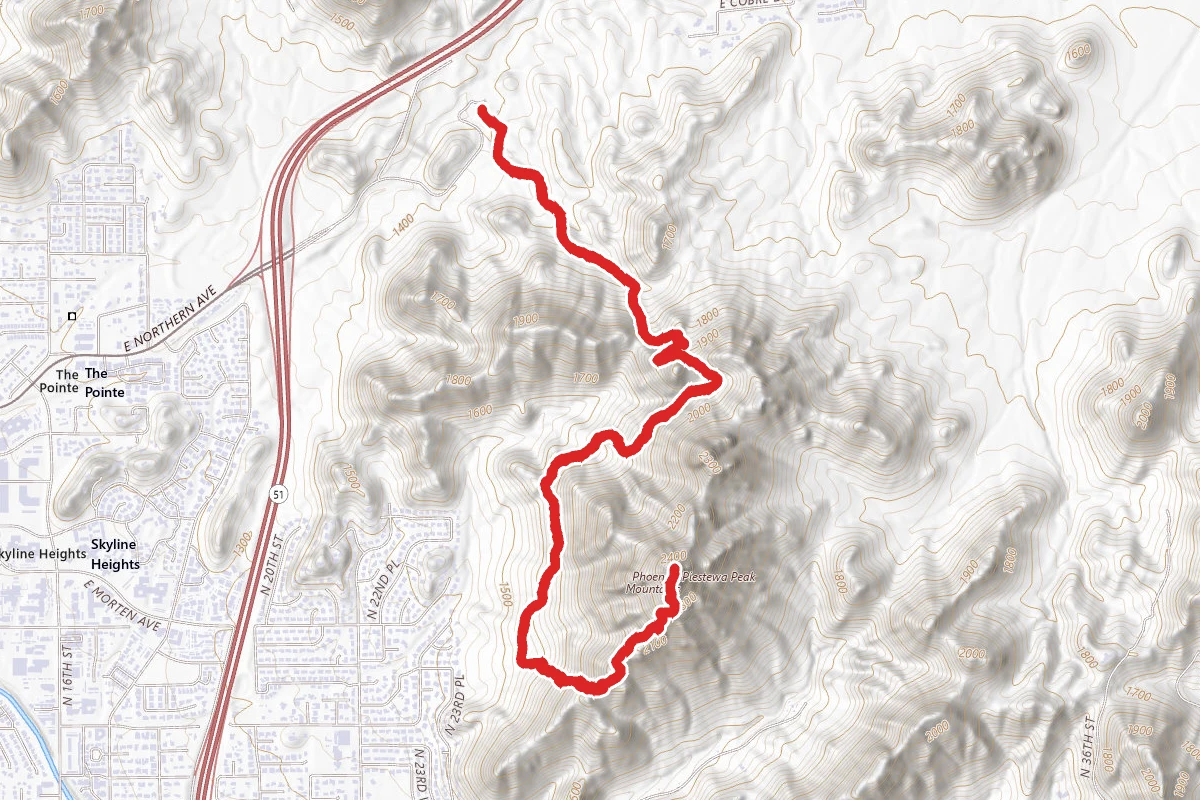 Dreamy Draw Recreation Area to Piestewa Peak