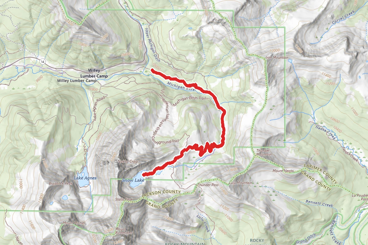 Snow Lake via American Lakes Trail