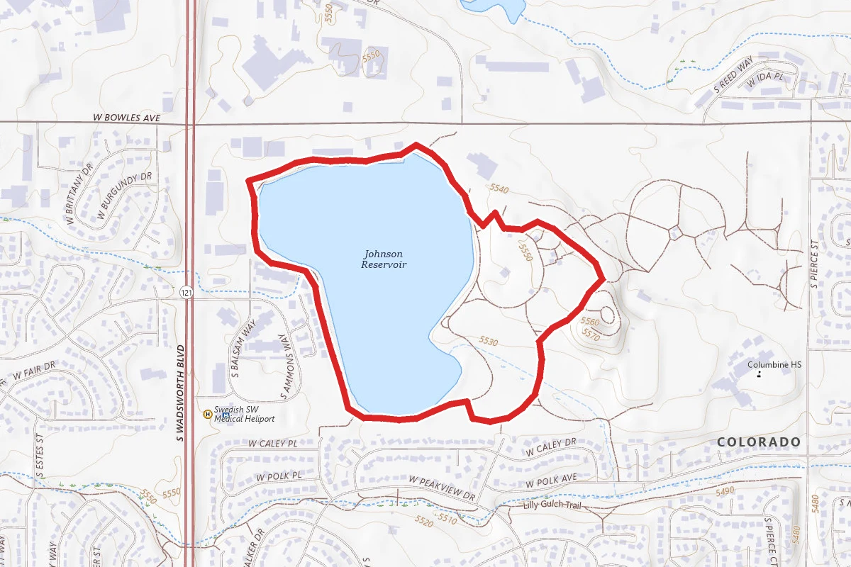 Johnson Reservoir and Clement Park Loop