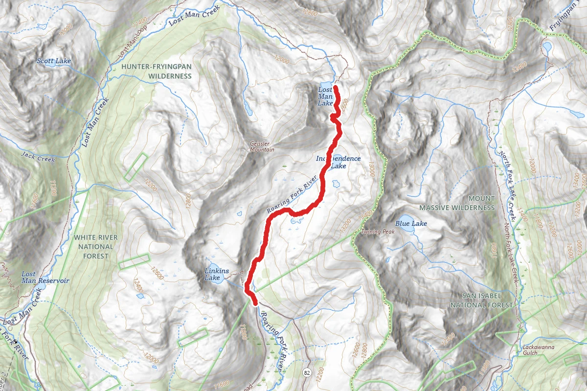 Independence and Lost Man Lake via Lost Man Trail