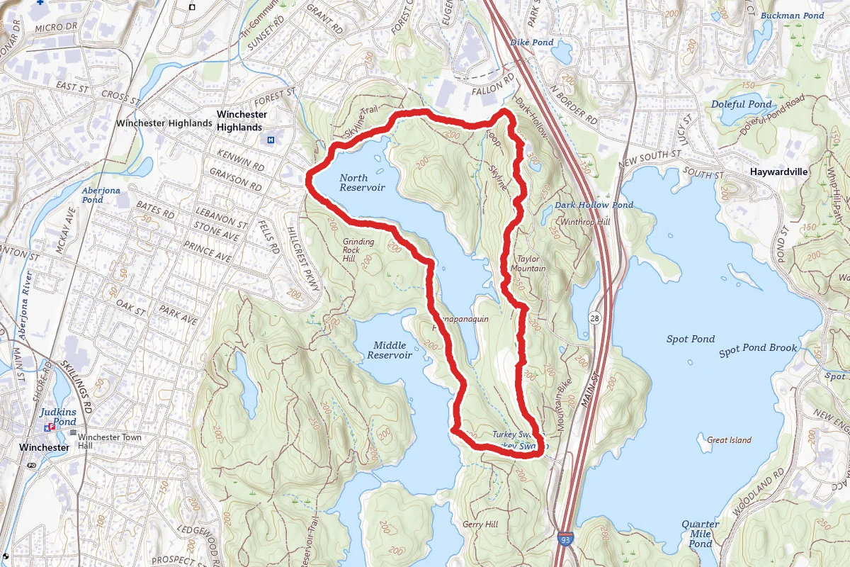 Reservoir Trail to Willow Spring Path