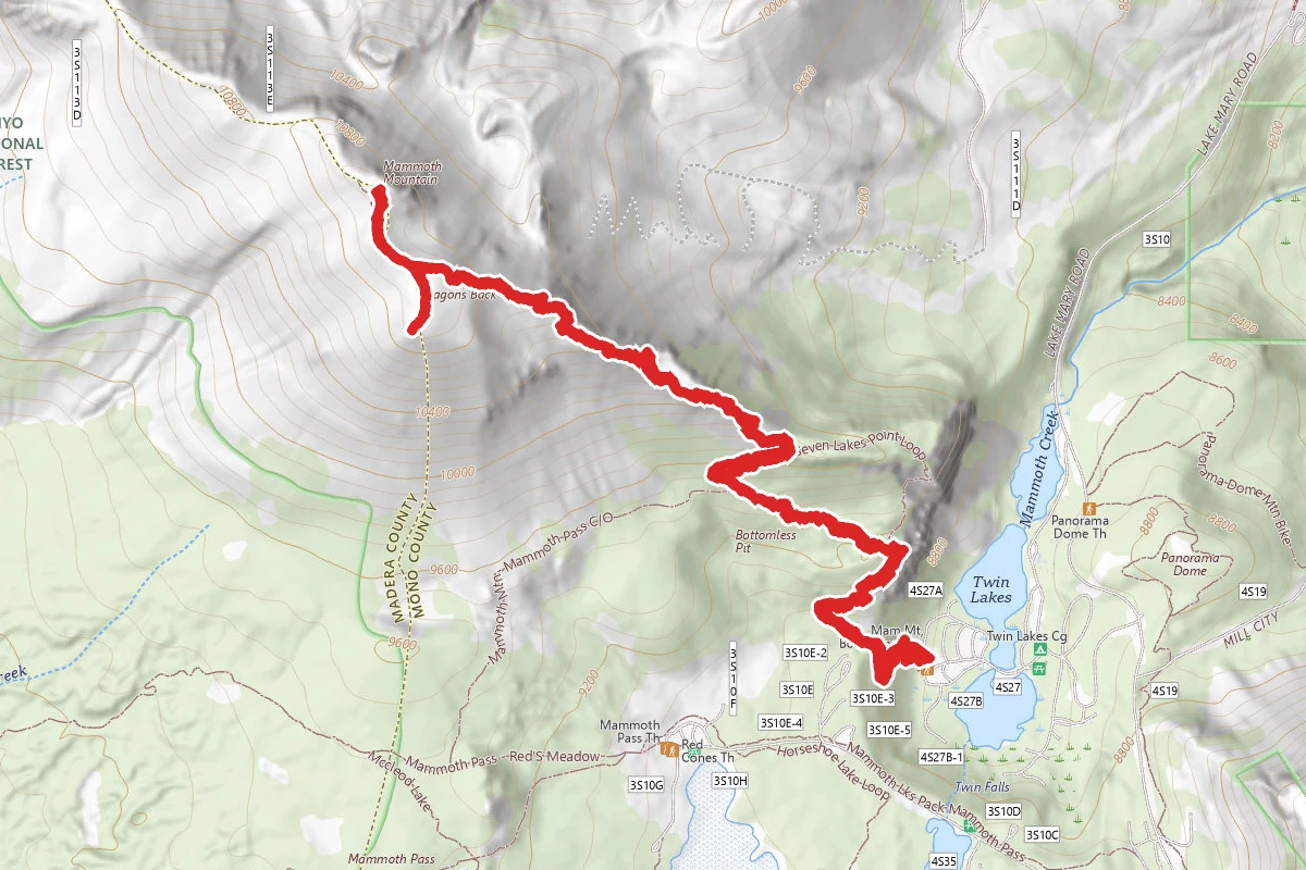 Mammoth Mountain via Twin Lakes Trail