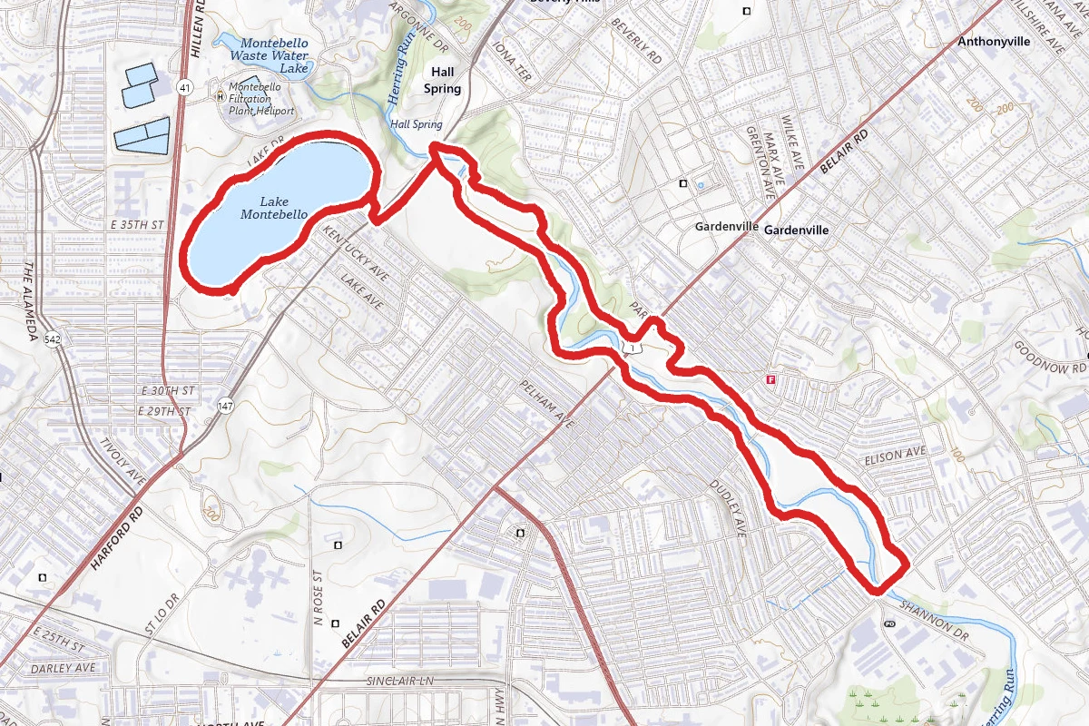 Herring Run Greenway via Lake Montebello