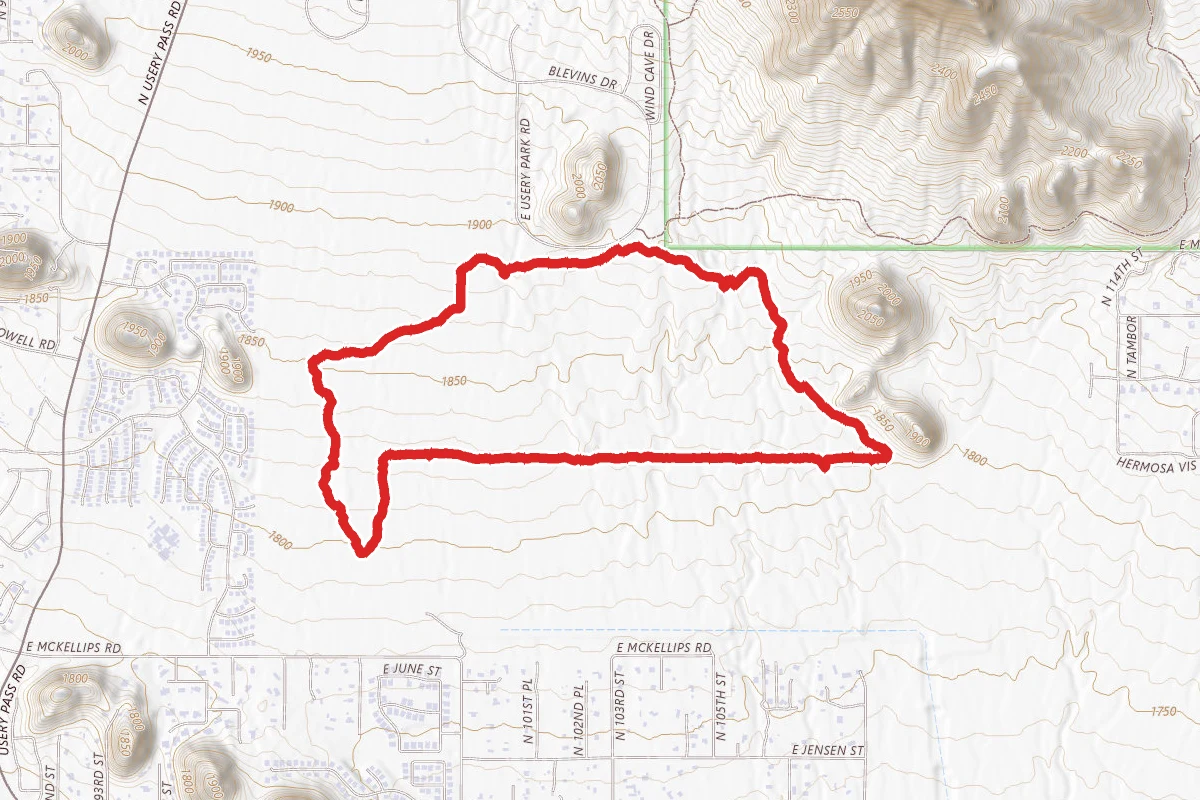 Belvins Trail and Moon Rocks Trail