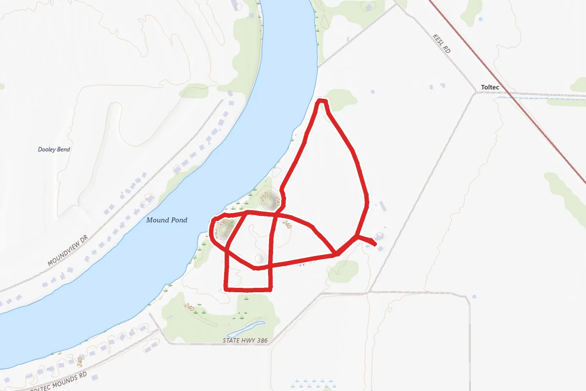 Knapp Trail and Plum Bayou Trail Loop