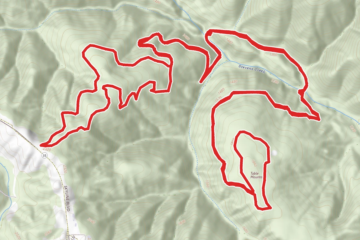 Grizzly Flat Trail to Table Mountain Loop