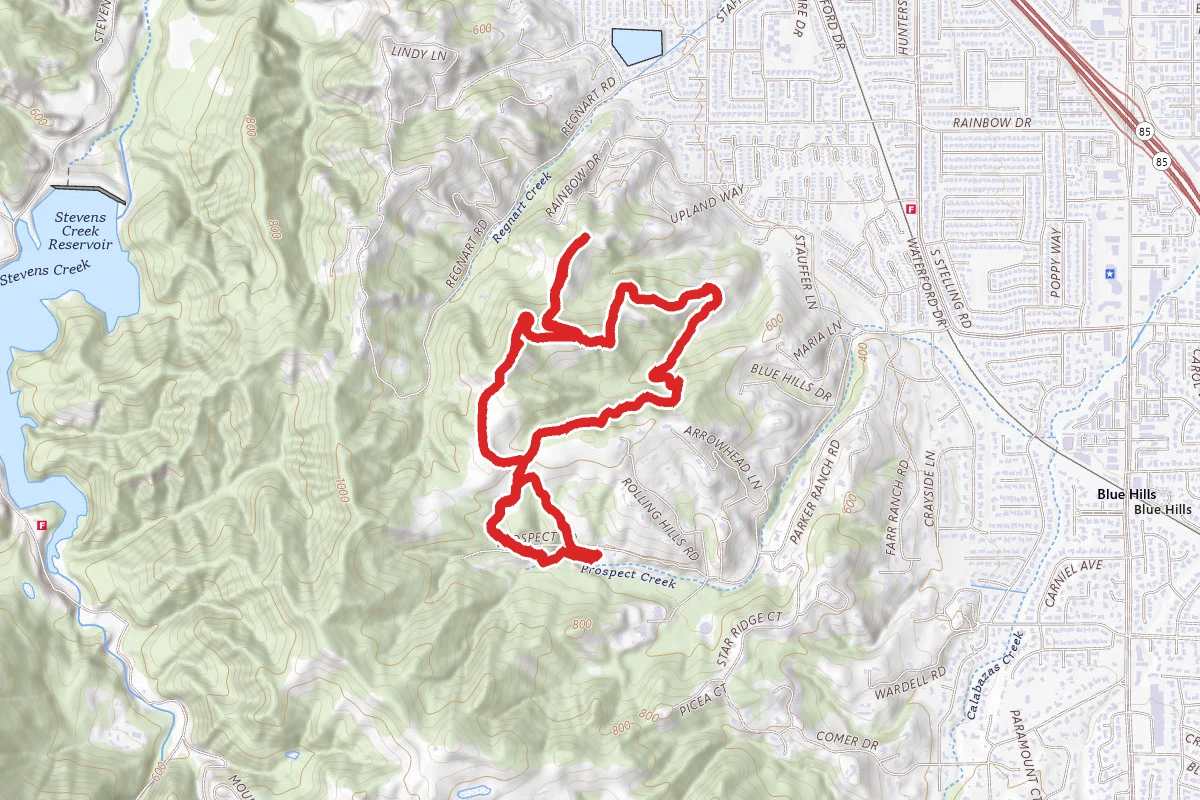 Rainbow Knoll and Hunter's Point via Seven Springs Loop