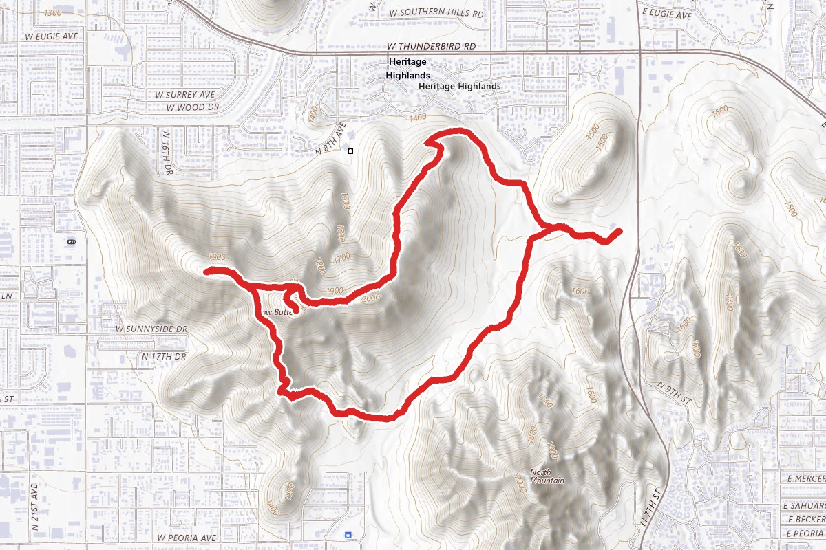 Shaw Butte and Charles M Christiansen Loop Trail