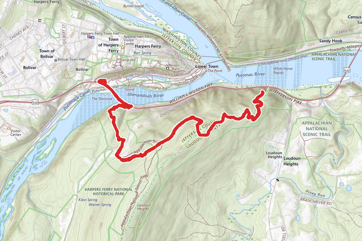 Loudoun Heights Trail to Split Rock